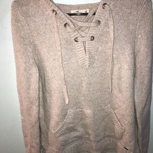 Hollister lace up sweater